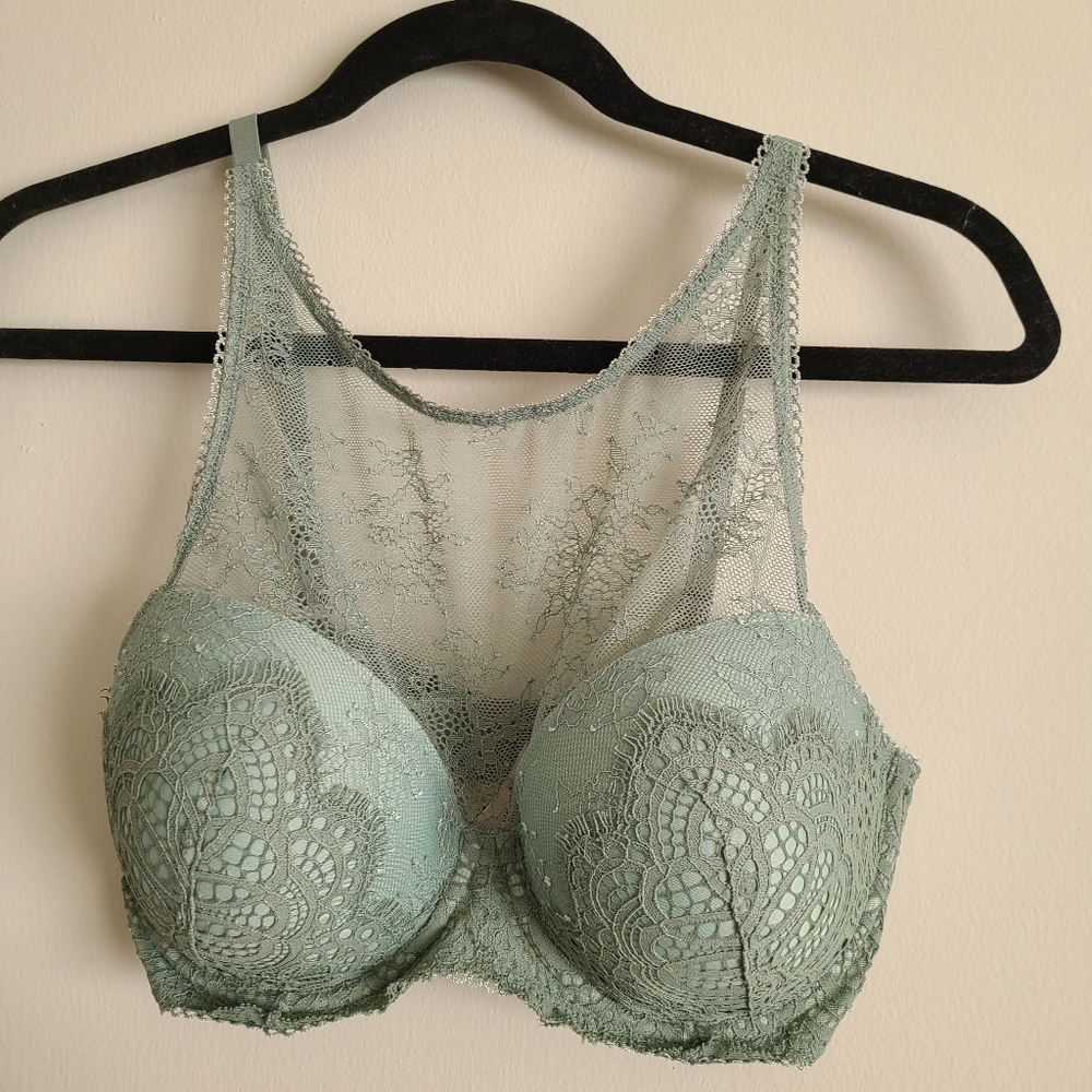 VS | 34DD Green High Neck Bra